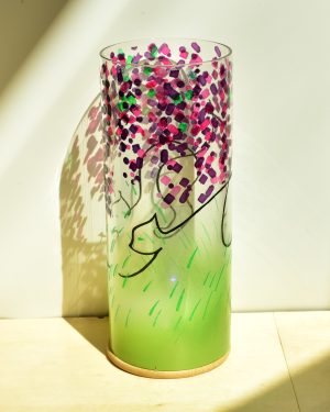 Schilling Glass lamp, Cats – Unique art glass lamp