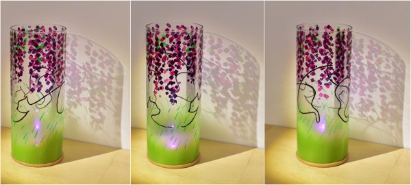 Schilling Glass lamp, Cats – Unique art glass lamp - Image 2
