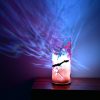 Shown on a display shelf with its LED illuminated lamp displays brilliant patterns of light.