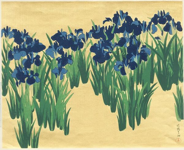 Derived from 17th Cent. Ogata Korin painting of Irises.
