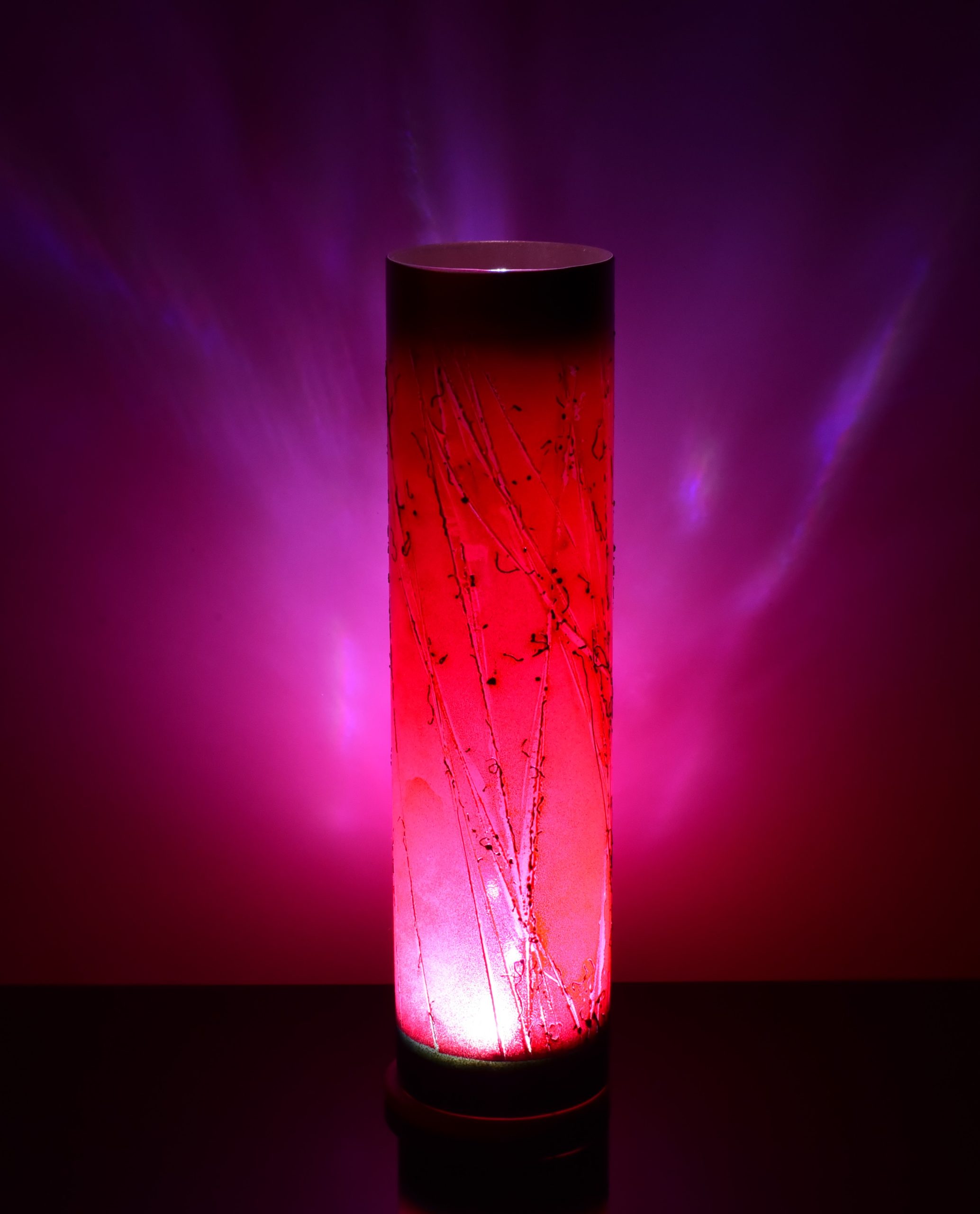 Displayed on black with only the internal LED displayin